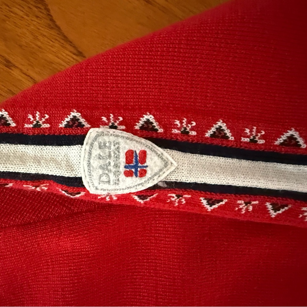 Dale of Norway Red Wool Turtleneck Sweater - XL - Picture 2 of 5